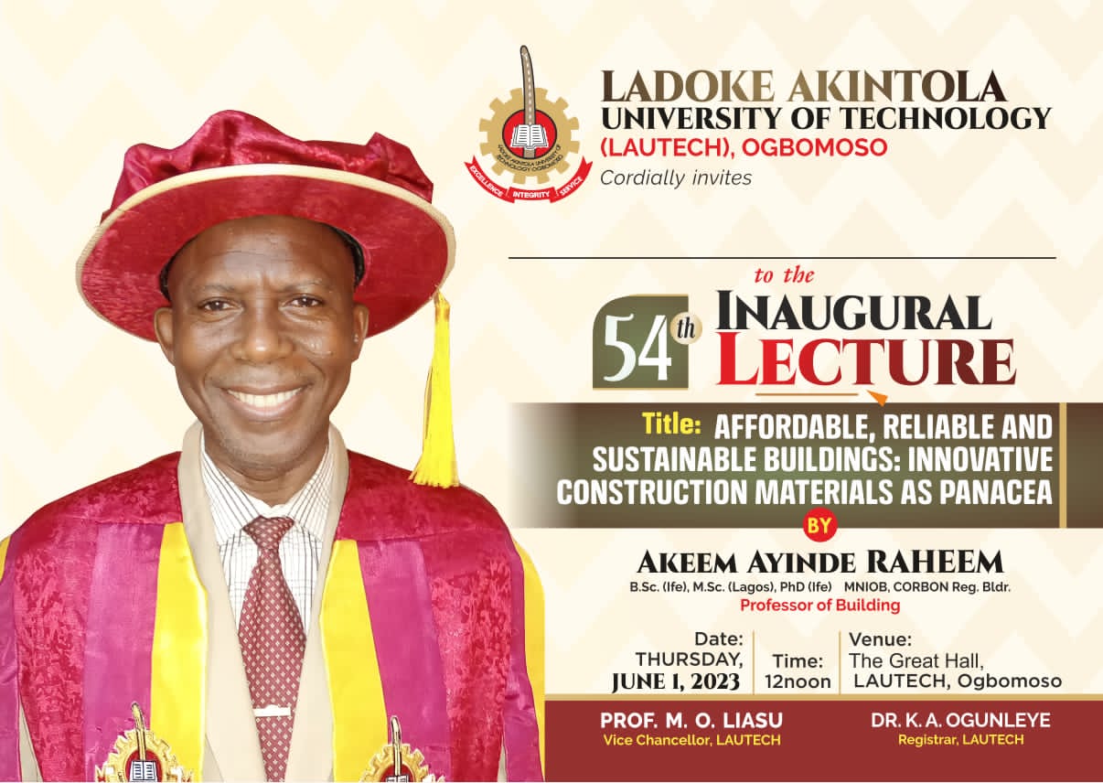 54th Inaugural Lecture