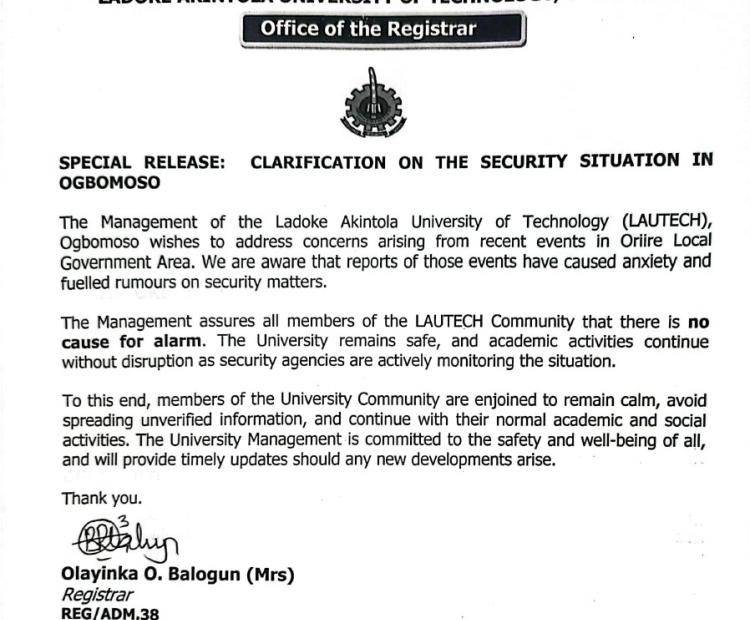 LAUTECH Special Release (19/05/2026)