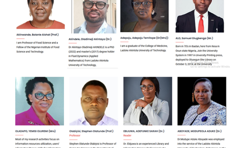 Staff Directory - Profile Webpage of every Member of Staff on the LAUTECH Website