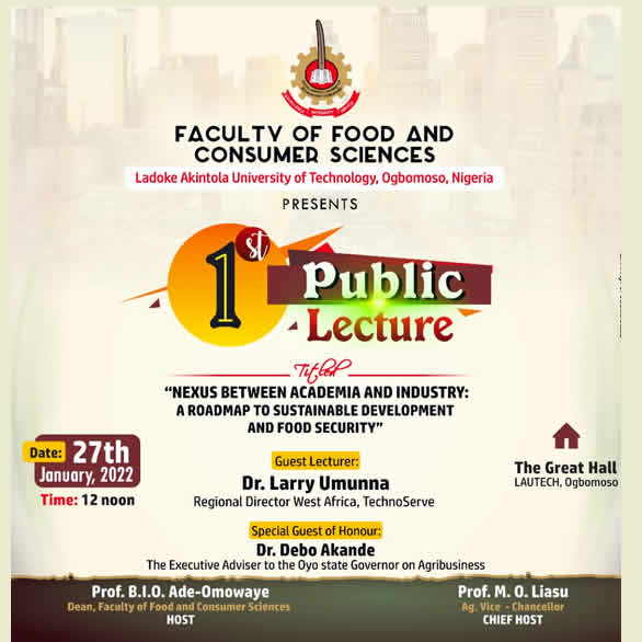 Faculty of Food and Consumer Science: 1st Public Lecture