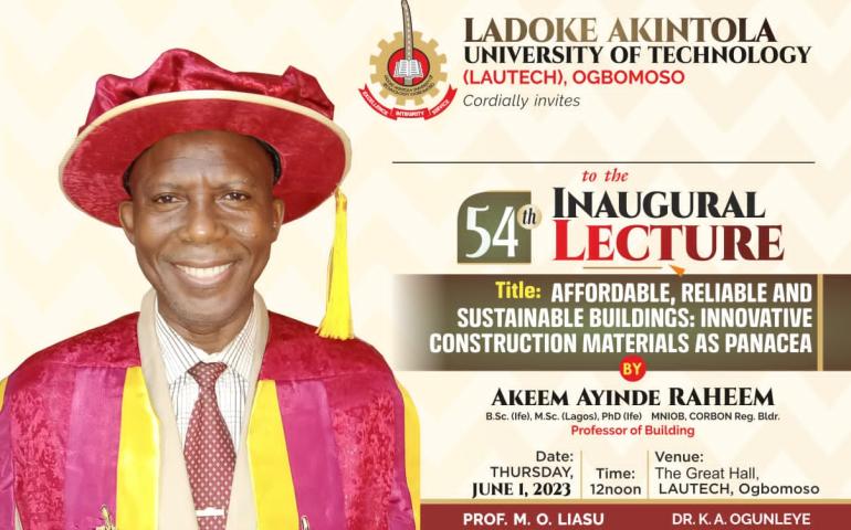 54th Inaugural Lecture Live Streaming